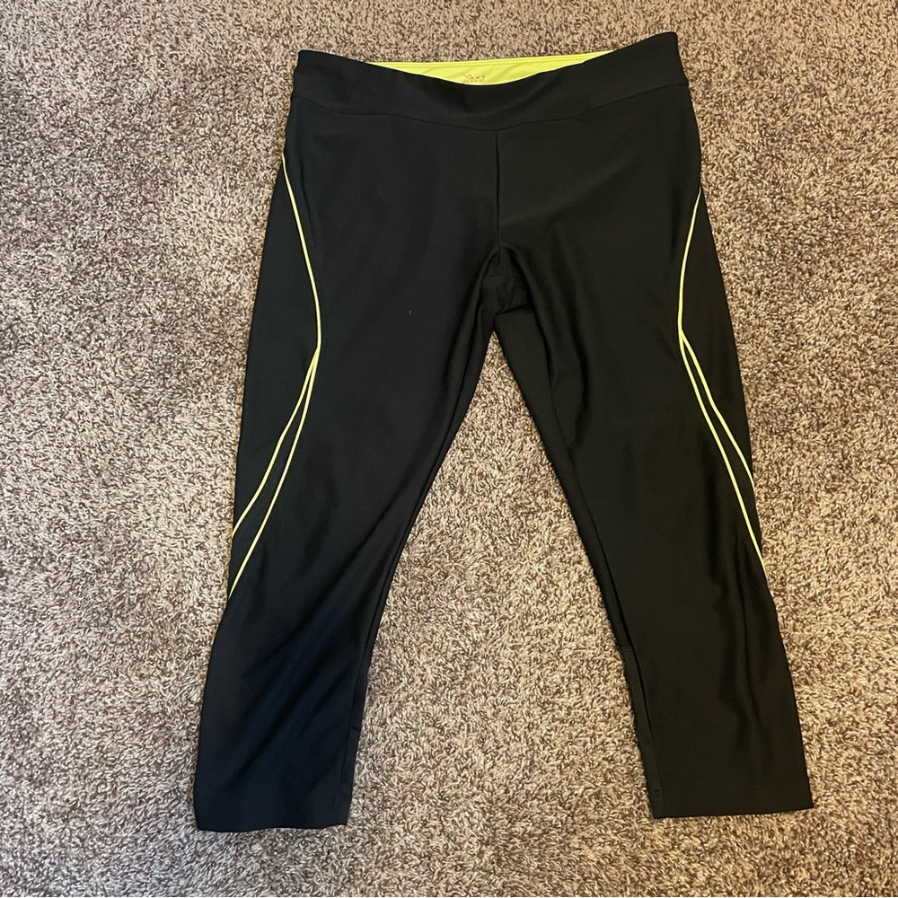 Xpbx women’s large yoga leggings Black and Yellow Athletic Leggings